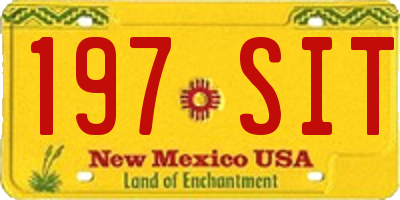 NM license plate 197SIT