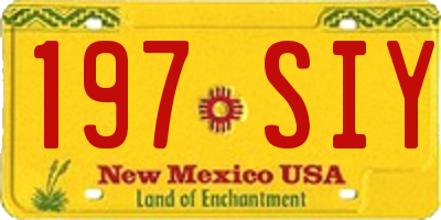 NM license plate 197SIY