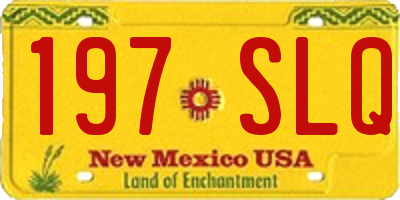 NM license plate 197SLQ