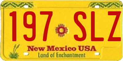 NM license plate 197SLZ