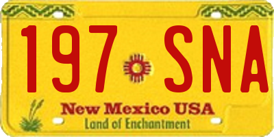 NM license plate 197SNA