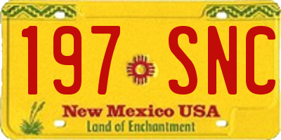 NM license plate 197SNC