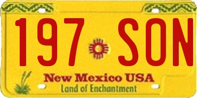 NM license plate 197SON