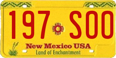 NM license plate 197SOO