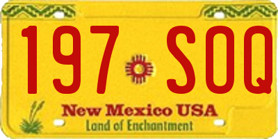 NM license plate 197SOQ