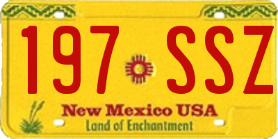 NM license plate 197SSZ