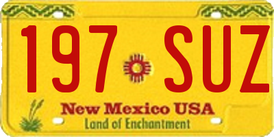NM license plate 197SUZ