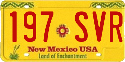 NM license plate 197SVR