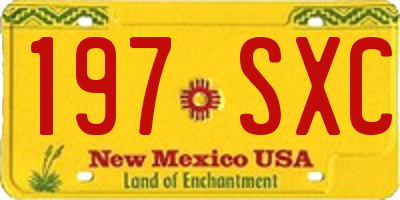 NM license plate 197SXC