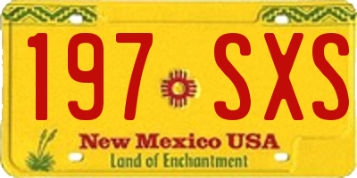 NM license plate 197SXS