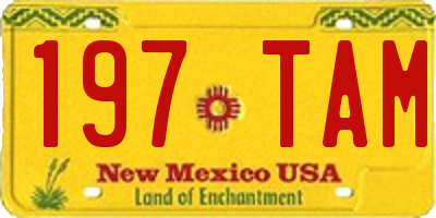 NM license plate 197TAM