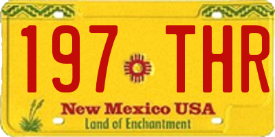 NM license plate 197THR