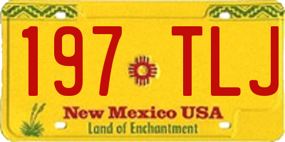 NM license plate 197TLJ