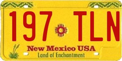 NM license plate 197TLN