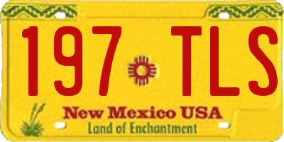 NM license plate 197TLS
