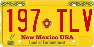 NM license plate 197TLV