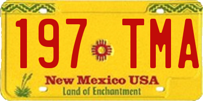 NM license plate 197TMA