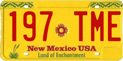 NM license plate 197TME