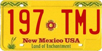 NM license plate 197TMJ