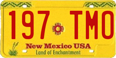 NM license plate 197TMO