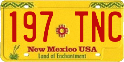 NM license plate 197TNC