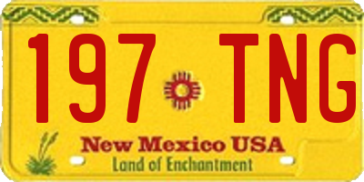 NM license plate 197TNG