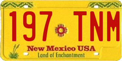 NM license plate 197TNM