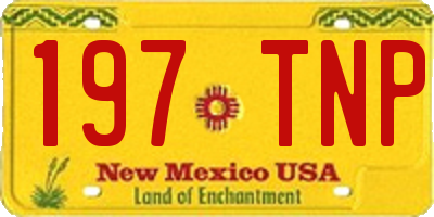 NM license plate 197TNP