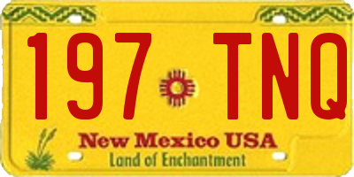 NM license plate 197TNQ