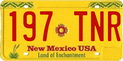 NM license plate 197TNR
