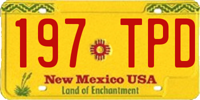 NM license plate 197TPD