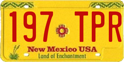 NM license plate 197TPR