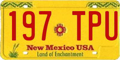 NM license plate 197TPU