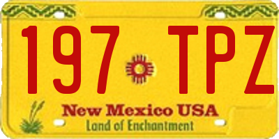 NM license plate 197TPZ