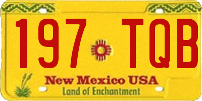NM license plate 197TQB
