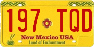 NM license plate 197TQD