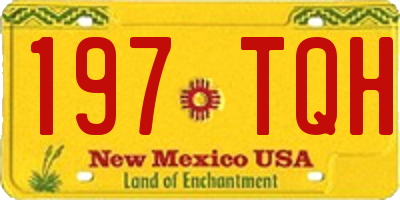 NM license plate 197TQH