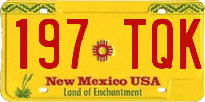 NM license plate 197TQK