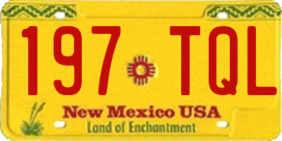 NM license plate 197TQL