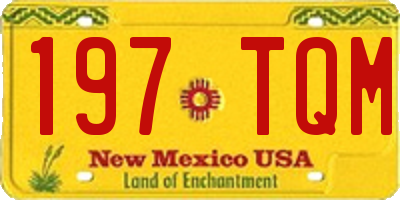 NM license plate 197TQM