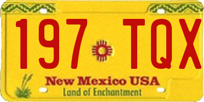 NM license plate 197TQX