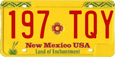 NM license plate 197TQY