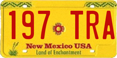 NM license plate 197TRA