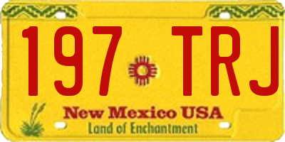 NM license plate 197TRJ