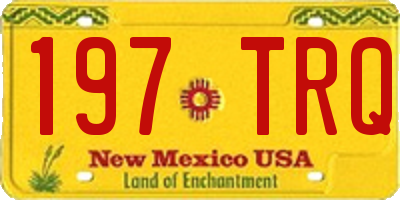 NM license plate 197TRQ