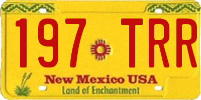 NM license plate 197TRR