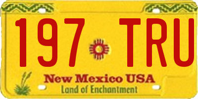 NM license plate 197TRU