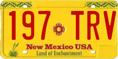 NM license plate 197TRV