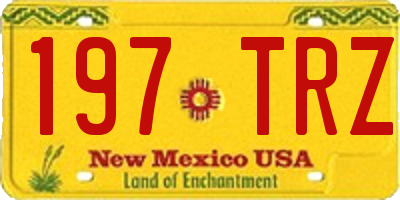 NM license plate 197TRZ
