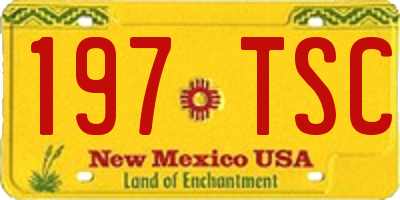 NM license plate 197TSC